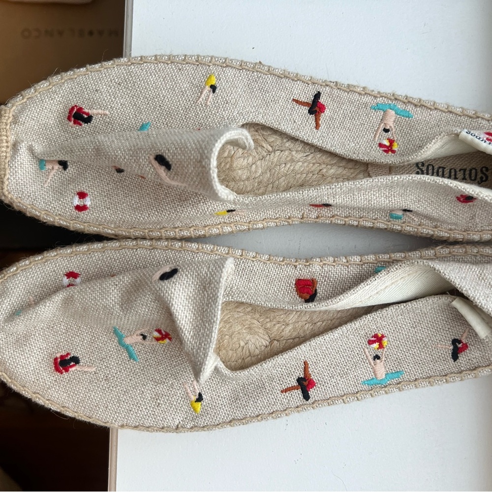 Soludos size 10 platform smoking slipper espadrille